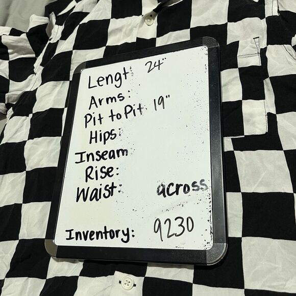 H&M Relaxed Fit Checkered Short Sleeve Button Up Collared Shirt Men's Size XS - Picture 10 of 10